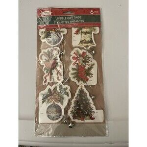 Christmas House Jingle Bell Gift Tags - 6 Pack